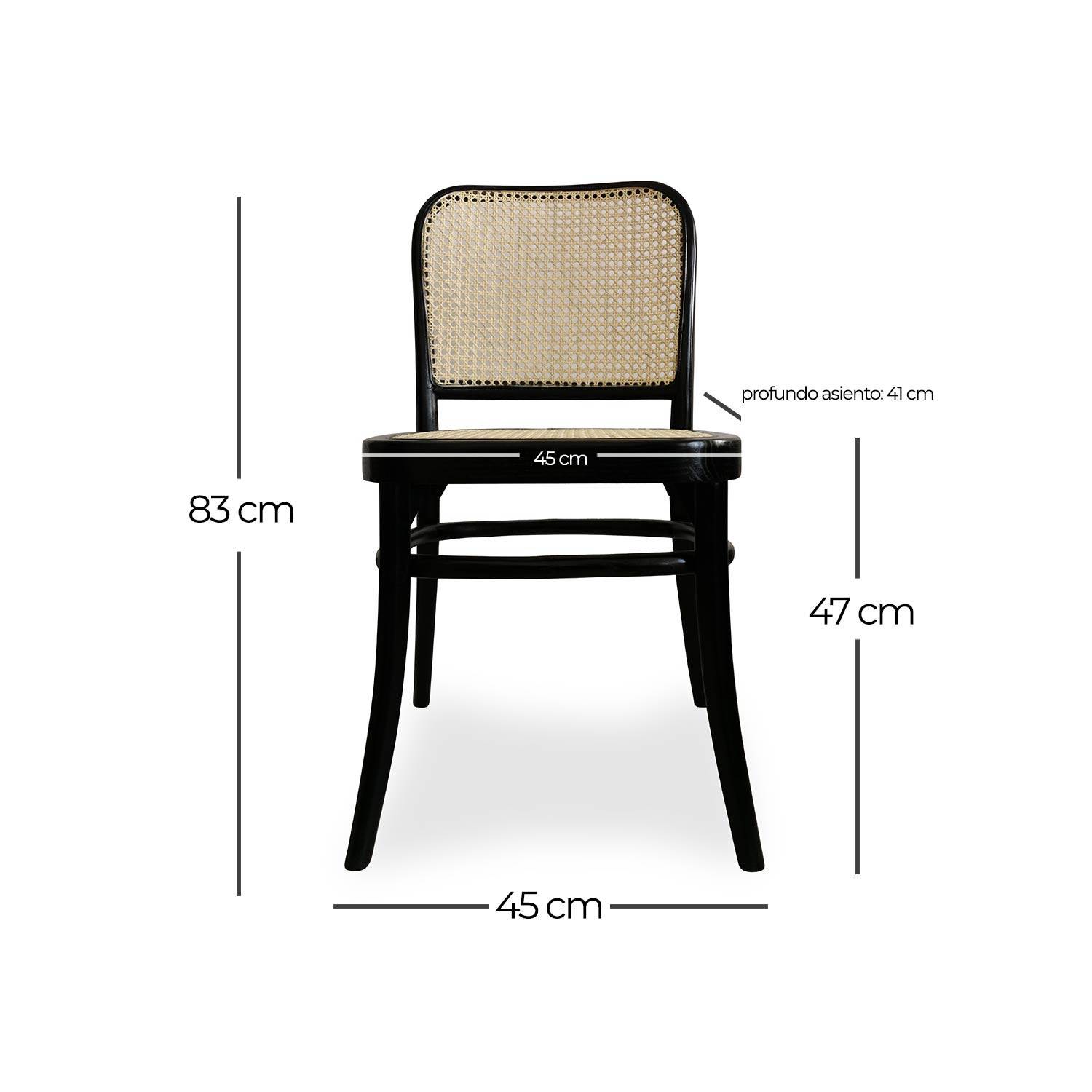 SILLA HOFFMAN PINK - Cadeiras de madeira 